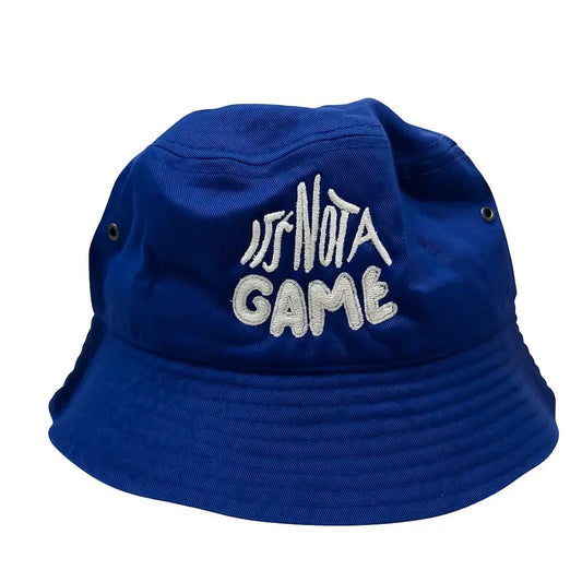 "Embroidered Black Bucket Hat | It's Not a Game Custom Logo - Unisex Cotton Streetwear" - INAG™