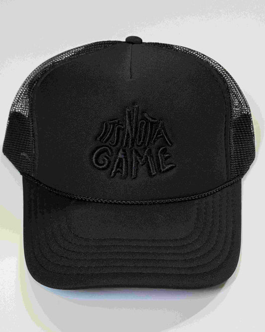 Black Mesh Trucker Hat - Adjustable Snapback Cap | INAG - INAG™