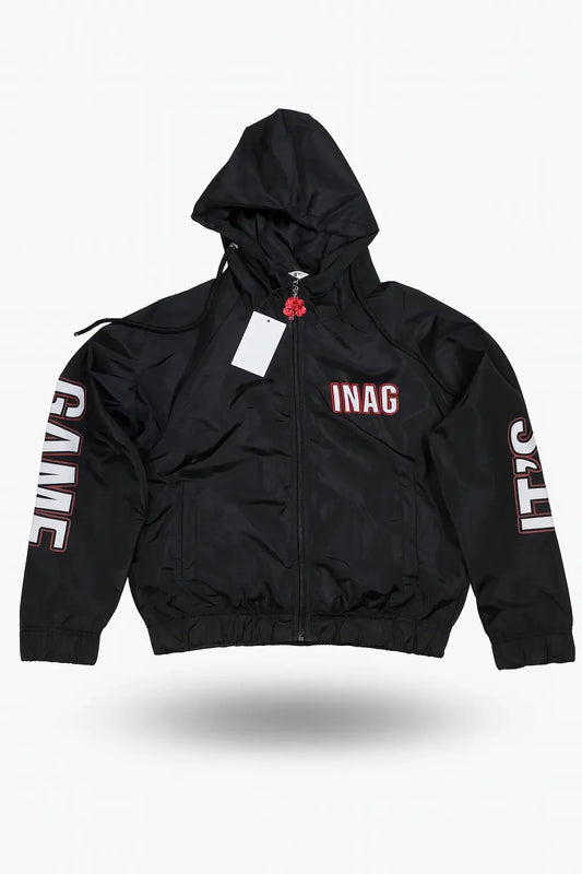Men’s Black Windbreaker Jacket- Streetwear Windbreaker for Men - INAG™