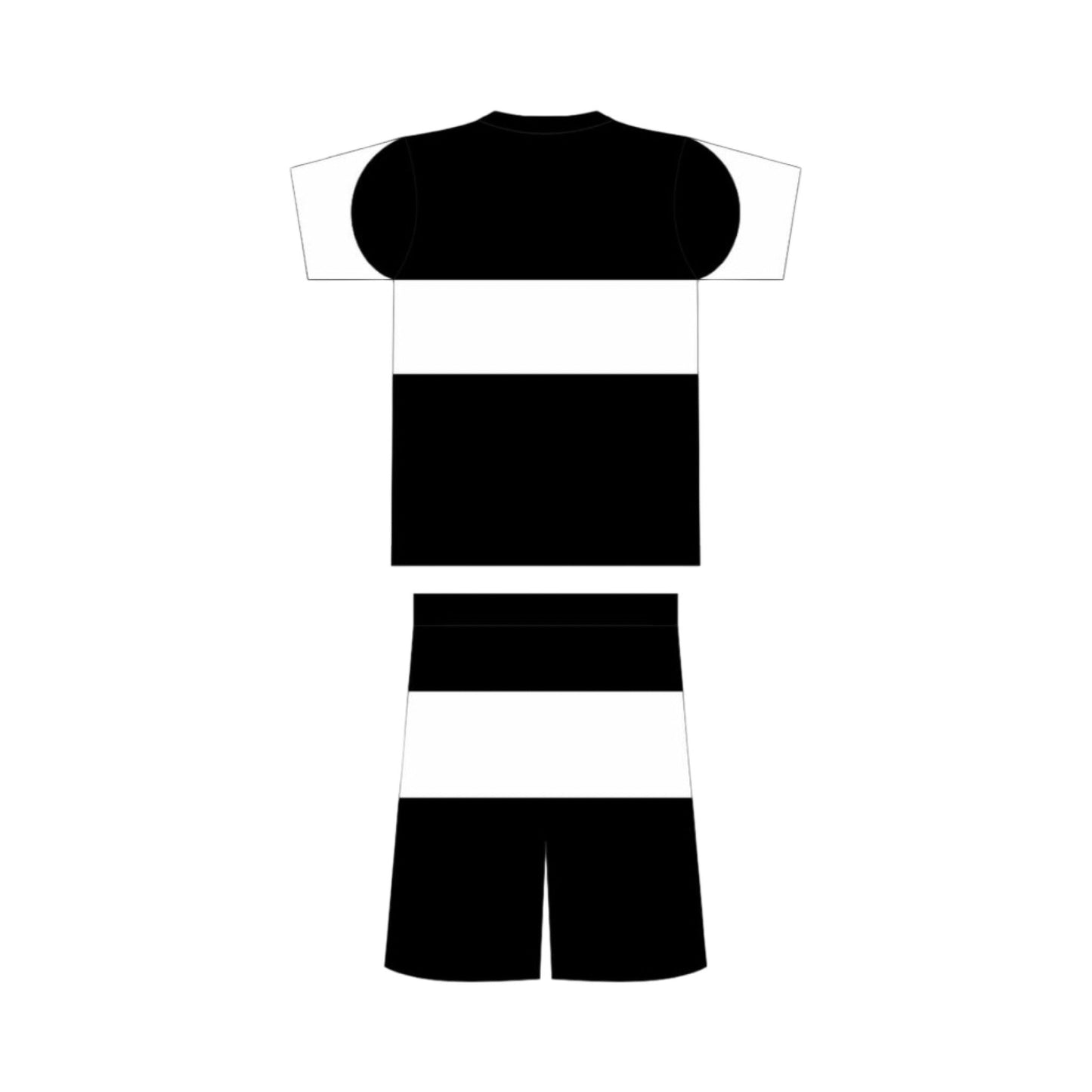 It's Not a Game Men's Black & White Short Set with Distressed Logo - It's Not A Game Apparel™