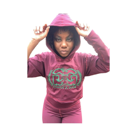 "Two Piece Outfit Women - Embroidered Cobra Crown Matching Set | Streetwear Crop Top & Leggings" - INAG™