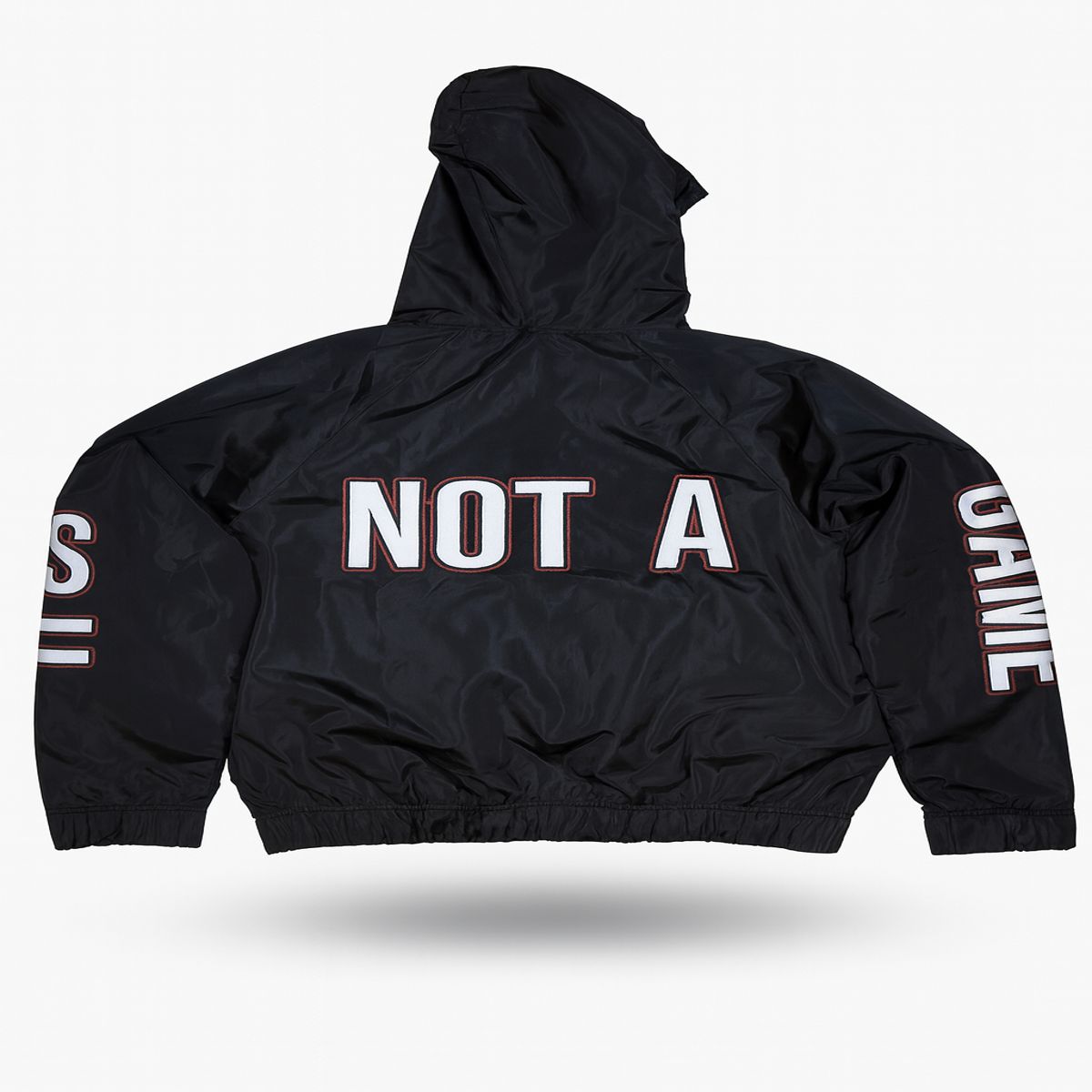 Women’s Cropped Windbreaker – Black Crop Jacket Streetwear for Women