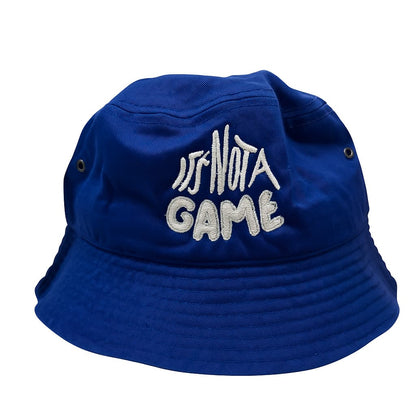 "Embroidered Black Bucket Hat | It's Not a Game Custom Logo - Unisex Cotton Streetwear" - INAG™