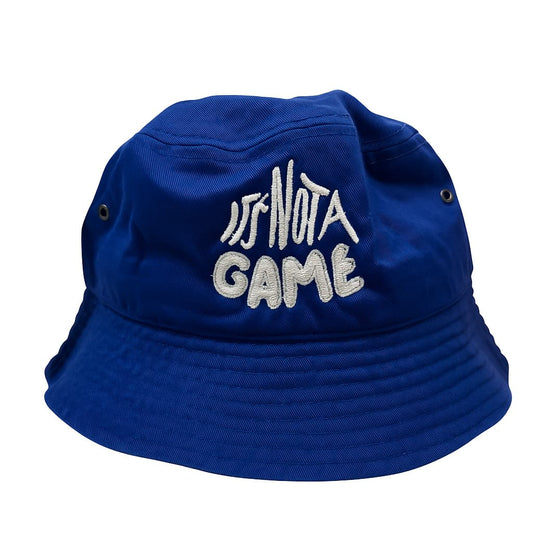 "Embroidered Black Bucket Hat | It's Not a Game Custom Logo - Unisex Cotton Streetwear" - INAG™