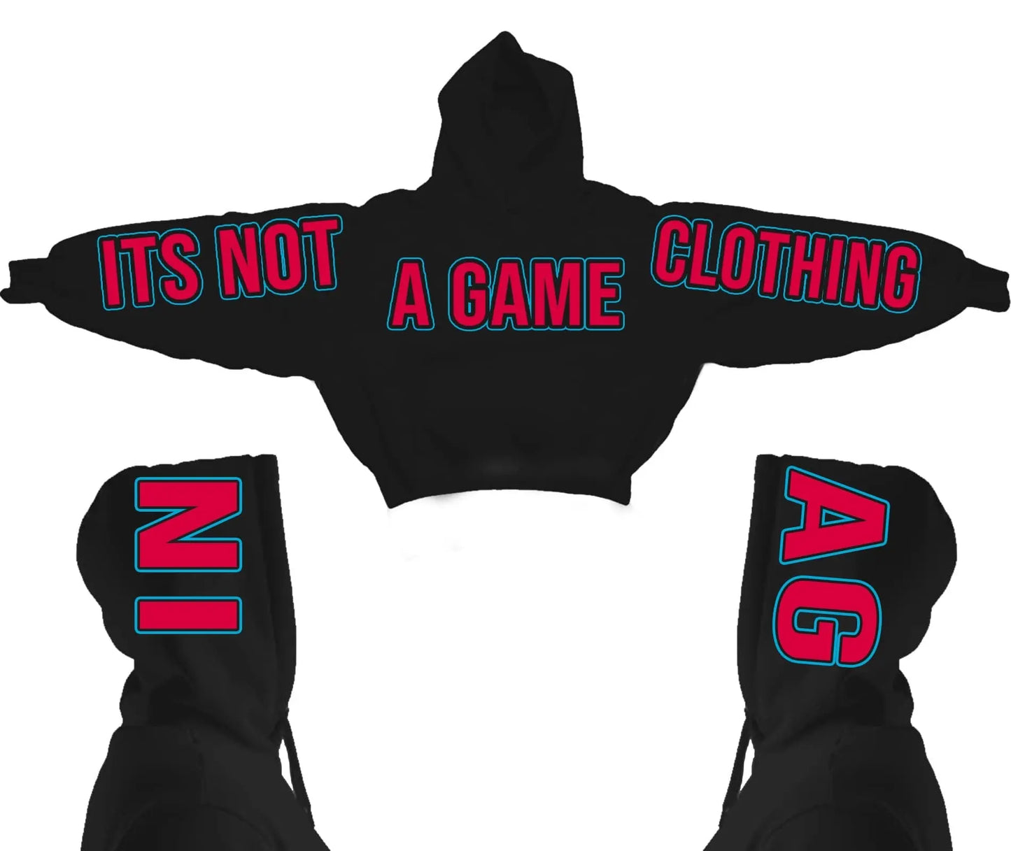 INAG Hoodie Red & Black - INAG™