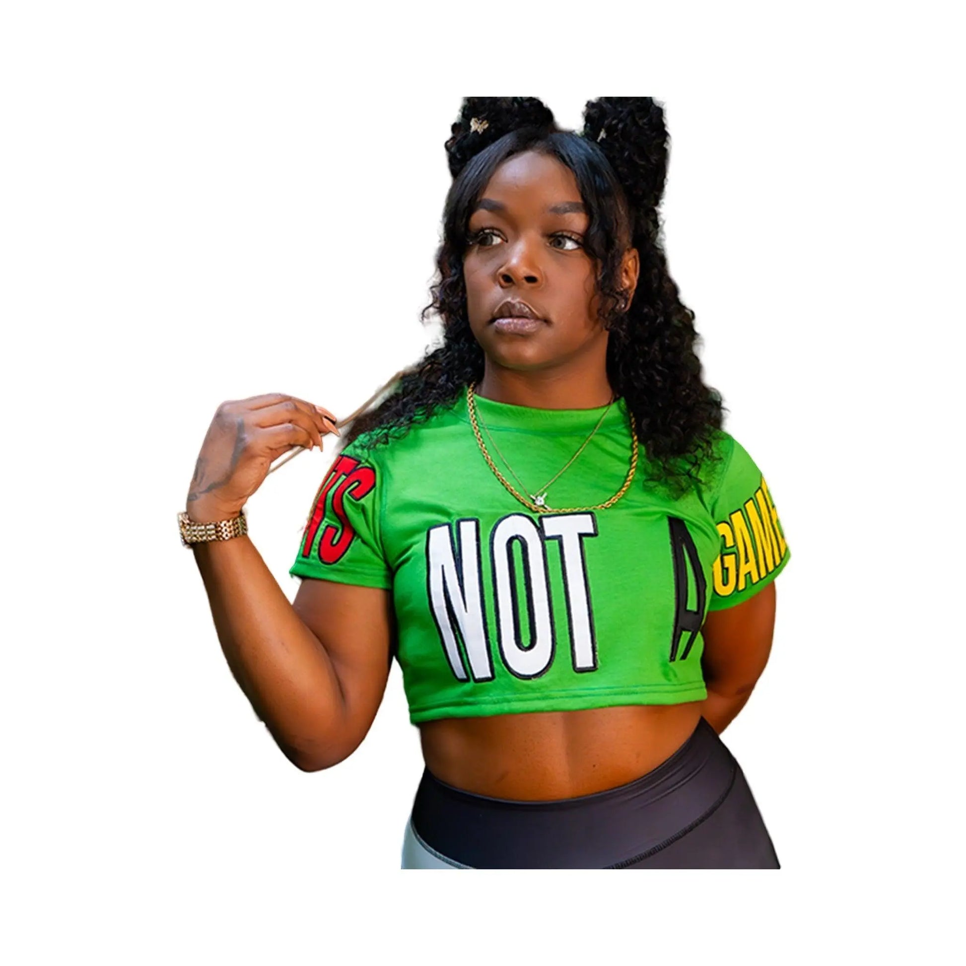 Crop Top T Shirt|Custom Women's Streetwear Tee - It's Not A Game Apparel™