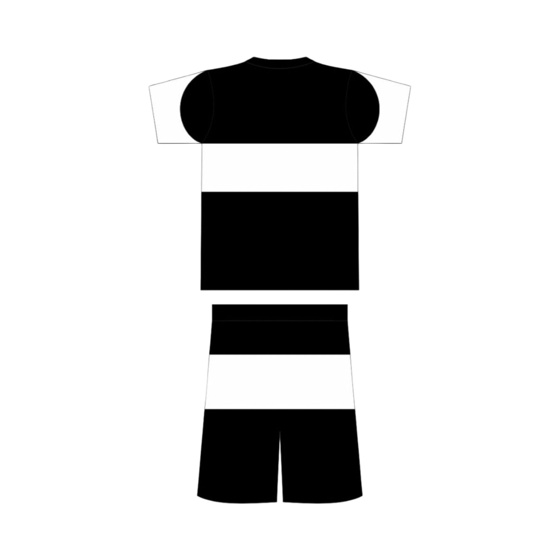 It's Not a Game Men's Black & White Short Set with Distressed Logo - It's Not A Game Apparel™
