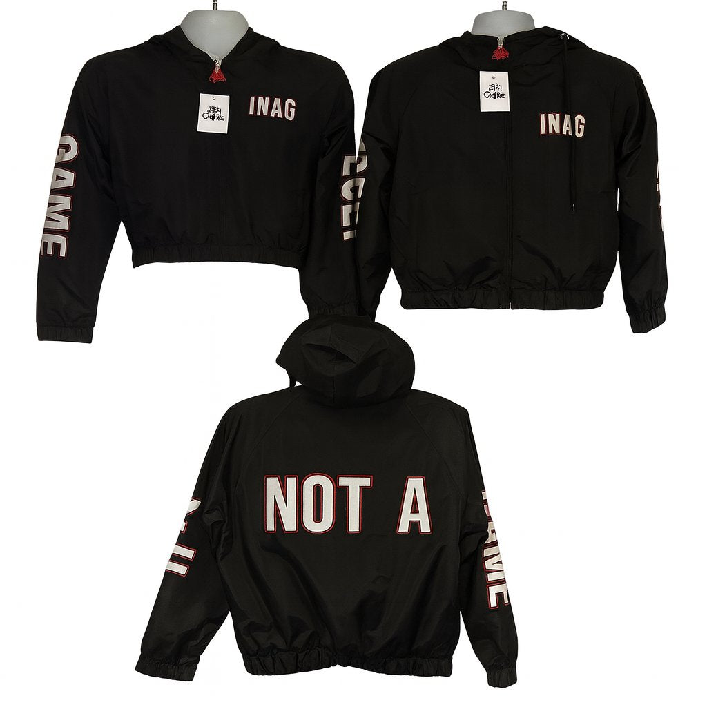 Men’s Black Windbreaker Jacket- Streetwear Windbreaker for Men