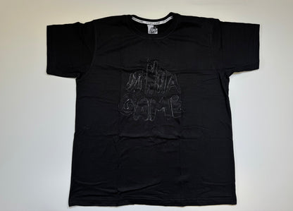 Mens Black Acid Wash Graphic T Shirt|Custom Printed Streetwear Tee - It's Not A Game Apparel™