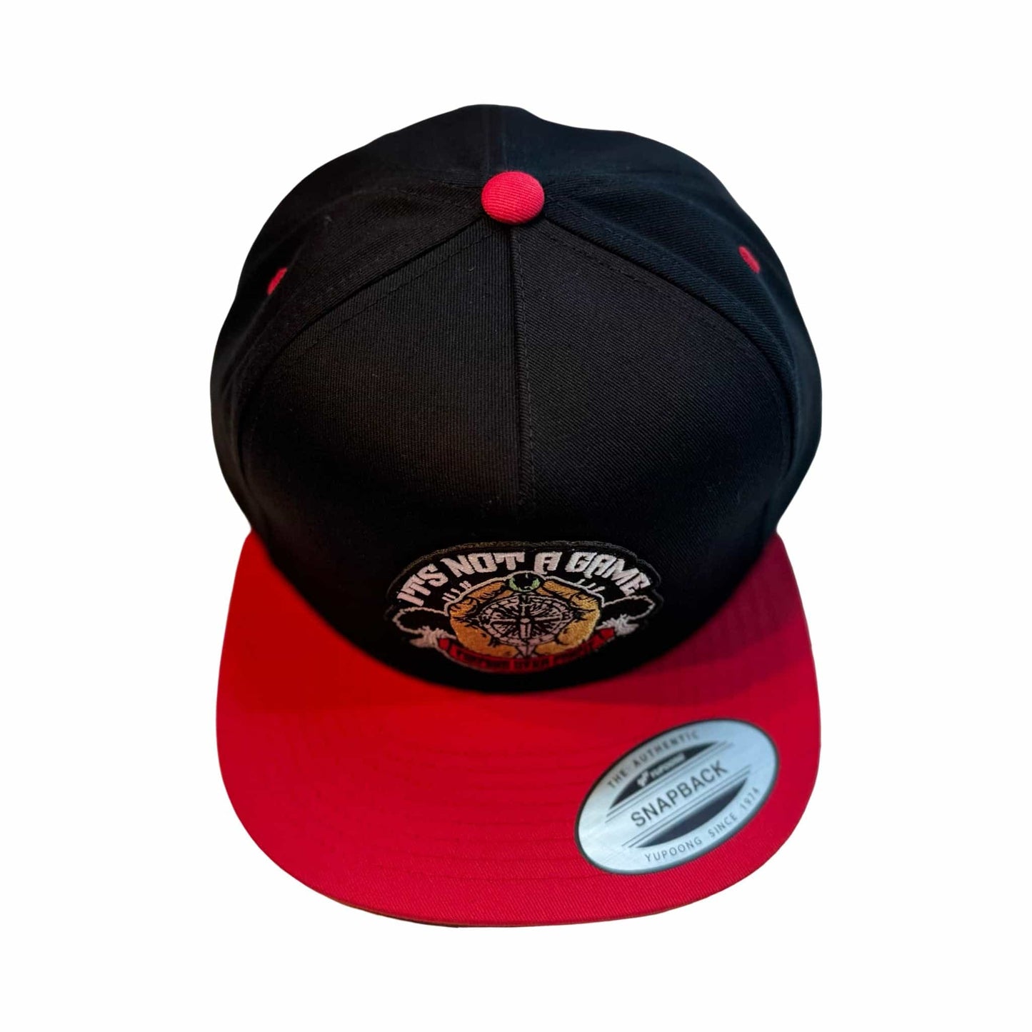 Mens Snapback Hats | Purpose Over Profit Snapback Red Cap Black Bill - INAG™