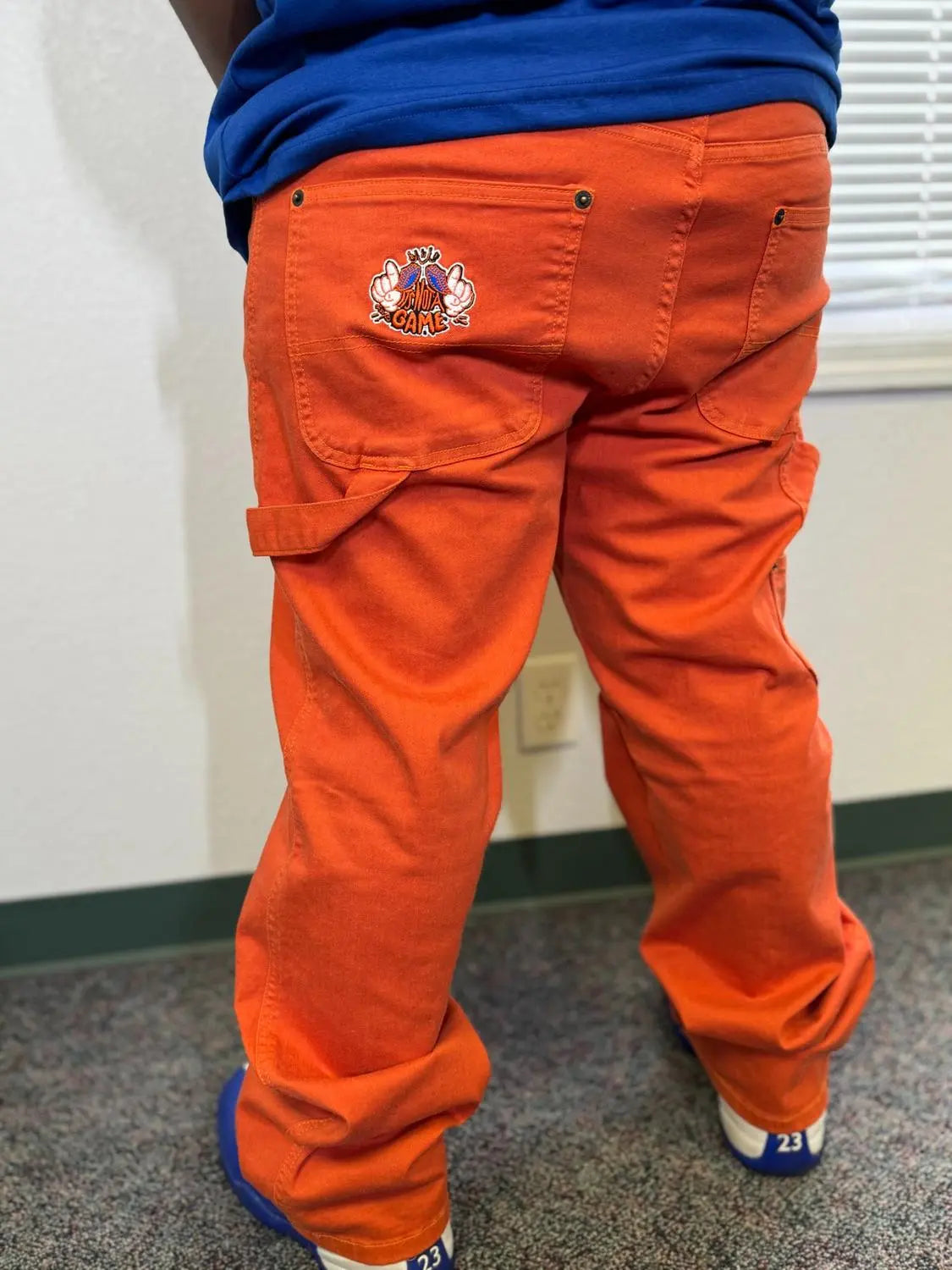 Orange Relaxed Fit Carpenter Pants - INAG™