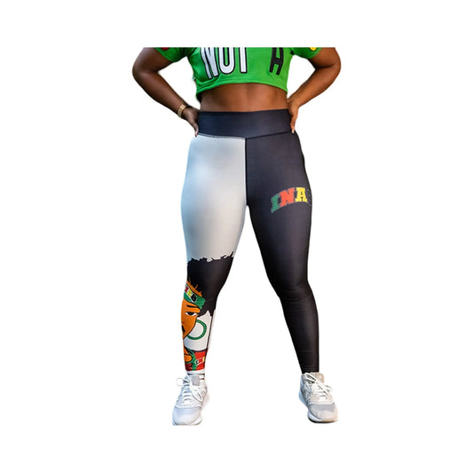 "Custom Graphic Leggings for Afrocentric Style" - It's Not A Game Apparel™