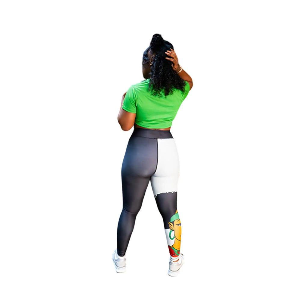 "Custom Graphic Leggings for Afrocentric Style" - It's Not A Game Apparel™